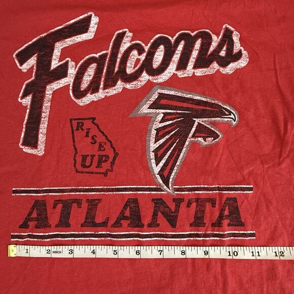 Atlanta Falcons 47 Oversized relaxed Racer Red T-Shirt Women's Medium NFL NWT - Picture 9 of 12